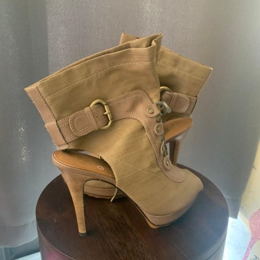 Joan and David Peep Toe Bootie